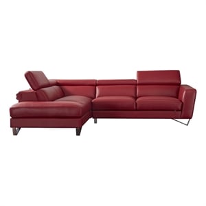 American Eagle Furniture Right Sitting Genuine Leather Sectional in Red