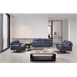 American Eagle Furniture Genuine Leather Chair in Navy Blue/Chrome
