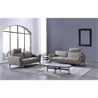American Eagle Furniture Full Leather Loveseat in Light Tan/Chrome