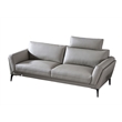 American Eagle Furniture Contemporary Full Leather Sofa in Light Tan/Chrome