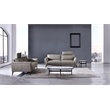 American Eagle Furniture Contemporary Full Leather Sofa in Light Tan/Chrome