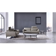American Eagle Furniture Contemporary Full Leather Sofa in Light Tan/Chrome