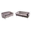 American Eagle Furniture Contemporary Full Leather Sofa in Dark Tan/Gold