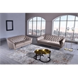 American Eagle Furniture Contemporary Full Leather Sofa in Dark Tan/Gold