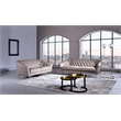 American Eagle Furniture Contemporary Full Leather Sofa in Dark Tan/Gold