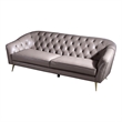 American Eagle Furniture Contemporary Full Leather Sofa in Dark Tan/Gold