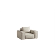 American Eagle Furniture Contemporary Full Leather/Wood Chair in Light Gray