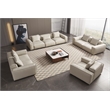 American Eagle Furniture Contemporary Full Leather/Wood Chair in Light Gray