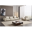 American Eagle Furniture Contemporary Full Leather/Wood Chair in Light Gray