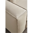 American Eagle Furniture Contemporary Full Leather/Wood Chair in Light Gray