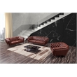 American Eagle Furniture Contemporary Full Leather/Metal Sofa in Brown