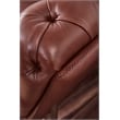 American Eagle Furniture Contemporary Full Leather/Metal Sofa in Brown