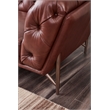 American Eagle Furniture Contemporary Full Leather/Metal Sofa in Brown