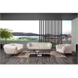 American Eagle Furniture Contemporary Full Leather/Metal Chair in White
