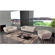 American Eagle Furniture Contemporary Full Leather/Metal Chair in White