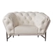 American Eagle Furniture Contemporary Full Leather/Metal Chair in White
