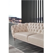 American Eagle Furniture Contemporary Full Leather/Metal Sofa in White