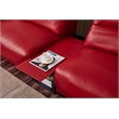American Eagle Furniture Contemporary Genuine Leather/Wood Sofa in Red