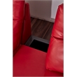 American Eagle Furniture Contemporary Genuine Leather/Wood Sofa in Red