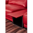American Eagle Furniture Contemporary Genuine Leather/Wood Sofa in Red