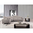 American Eagle Furniture Left Side Facing Genuine Leather Sectional in Gray