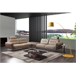 American Eagle Furniture Contemporary Full Leather Sectional in Light Tan