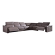 American Eagle Furniture Full Leather Power Recliner Sectional in Dark Tan