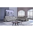 American Eagle Furniture Full Leather Power Recliner Sectional in Tan/Light Gray
