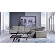 American Eagle Furniture Full Leather Power Recliner Sectional in Tan/Light Gray