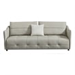 American Eagle Furniture Modern Genuine Leather and Plastic Sofa in Gray