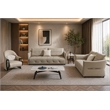 American Eagle Furniture Modern Genuine Leather and Plastic Sofa in Gray