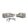 American Eagle Furniture Genuine Leather and Plastic Loveseat in Gray