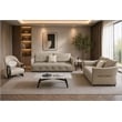 American Eagle Furniture Genuine Leather and Plastic Loveseat in Gray