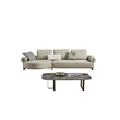 American Eagle Furniture Genuine Leather & Metal Sectional in Gray
