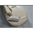 American Eagle Furniture Genuine Leather & Metal Sectional in Gray