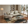 American Eagle Furniture Genuine Leather & Metal Sectional in Gray