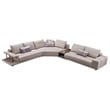 American Eagle Furniture 4-Piece Right Sitting Leather & Metal Sectional in Gray