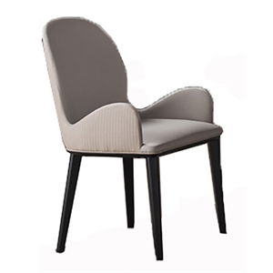 American Eagle Furniture 17&quot Wood & Faux Leather Dining Chair in Tan (Set of 2)