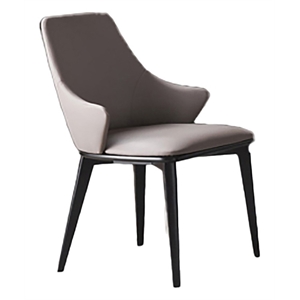 American Eagle Furniture 17&quot Faux Leather & Wood Dining Chair in Tan (Set of 2)