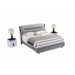 American Eagle Furniture 2-Drawer Wood and Faux Marble Nightstand in White/Black