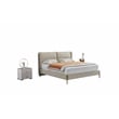 American Eagle Furniture 2-Drawer Faux Marble Nightstand in Cream