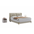 American Eagle Furniture 2-Drawer Faux Marble Nightstand in Cream