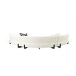 American Eagle Design AE3809 Contemporary White Soft Fabric Curve Sectional