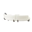 American Eagle Design AE3809 Contemporary White Soft Fabric Curve Sectional