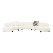 American Eagle Design AE3809 Contemporary White Soft Fabric Curve Sectional