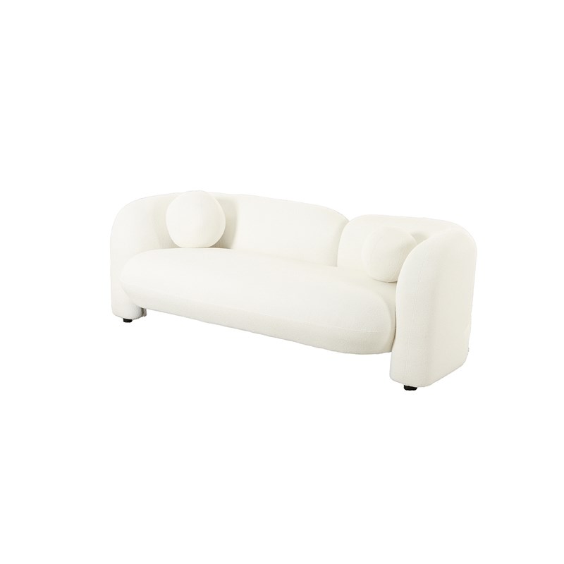 American Eagle Design AE3810-LS Modern Chic White Low Back Soft Fabric Loveseat