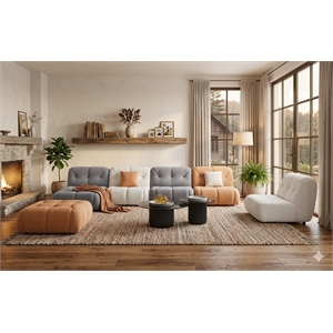 American Eagle Design AE-Y1008 Multi Color Sofa Fabric Modular Sectional Ottoman