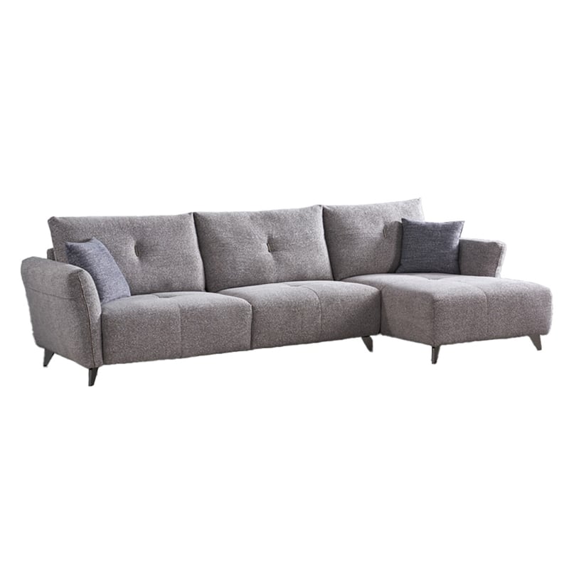 American Eagle Design AE-L2377L 2PC Modern Gray Soft Fabric Sectional Sofa Set