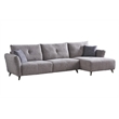 American Eagle Design AE-L2377L 2PC Modern Gray Soft Fabric Sectional Sofa Set