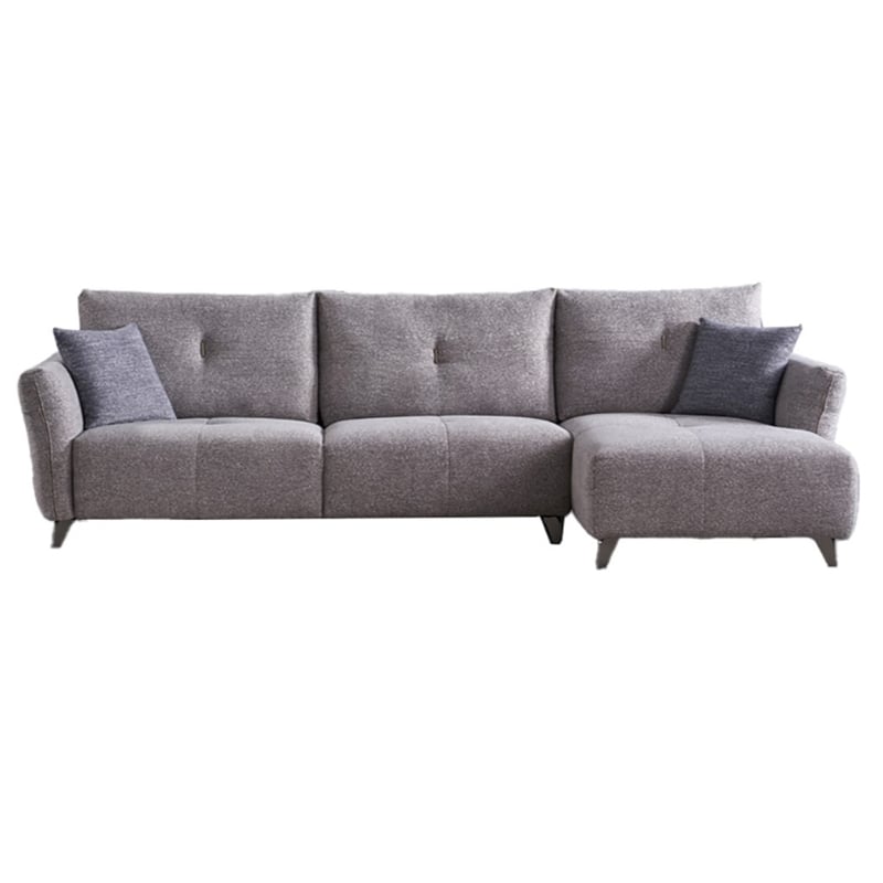 American Eagle Design AE-L2377L 2PC Modern Gray Soft Fabric Sectional Sofa Set